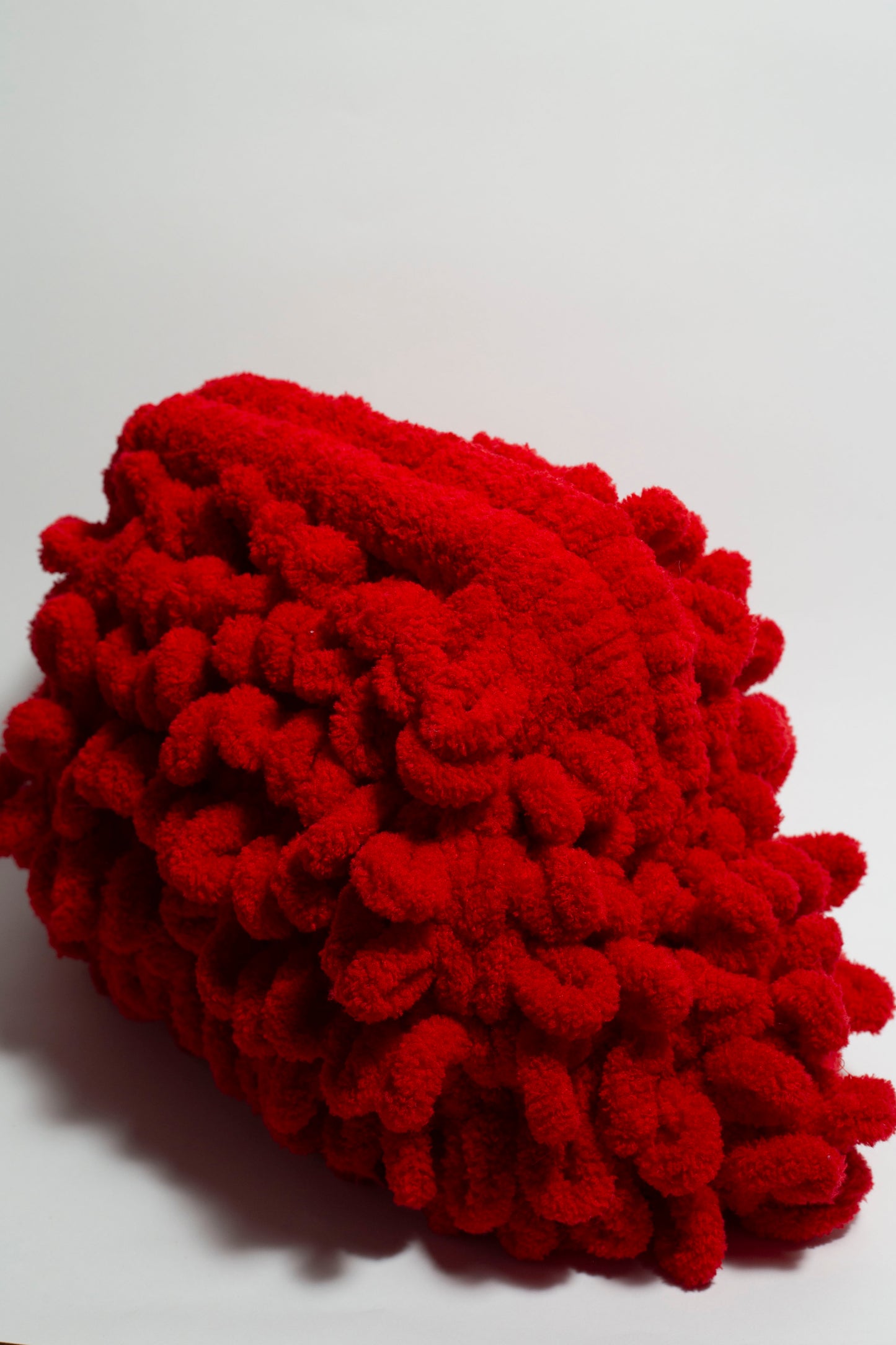 Crimson Red Puffy Bag