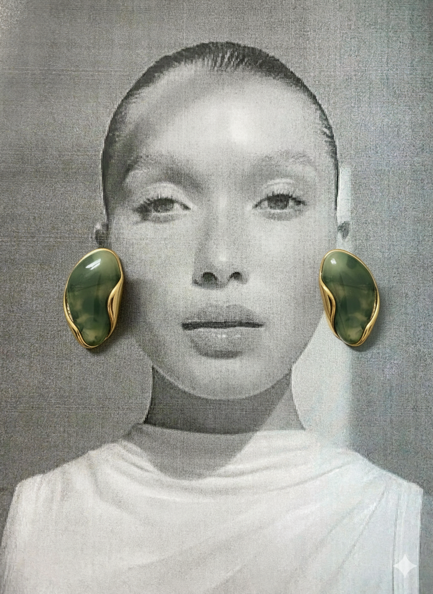 Marble Drop Earring