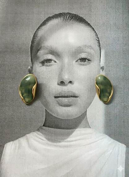Marble Drop Earring