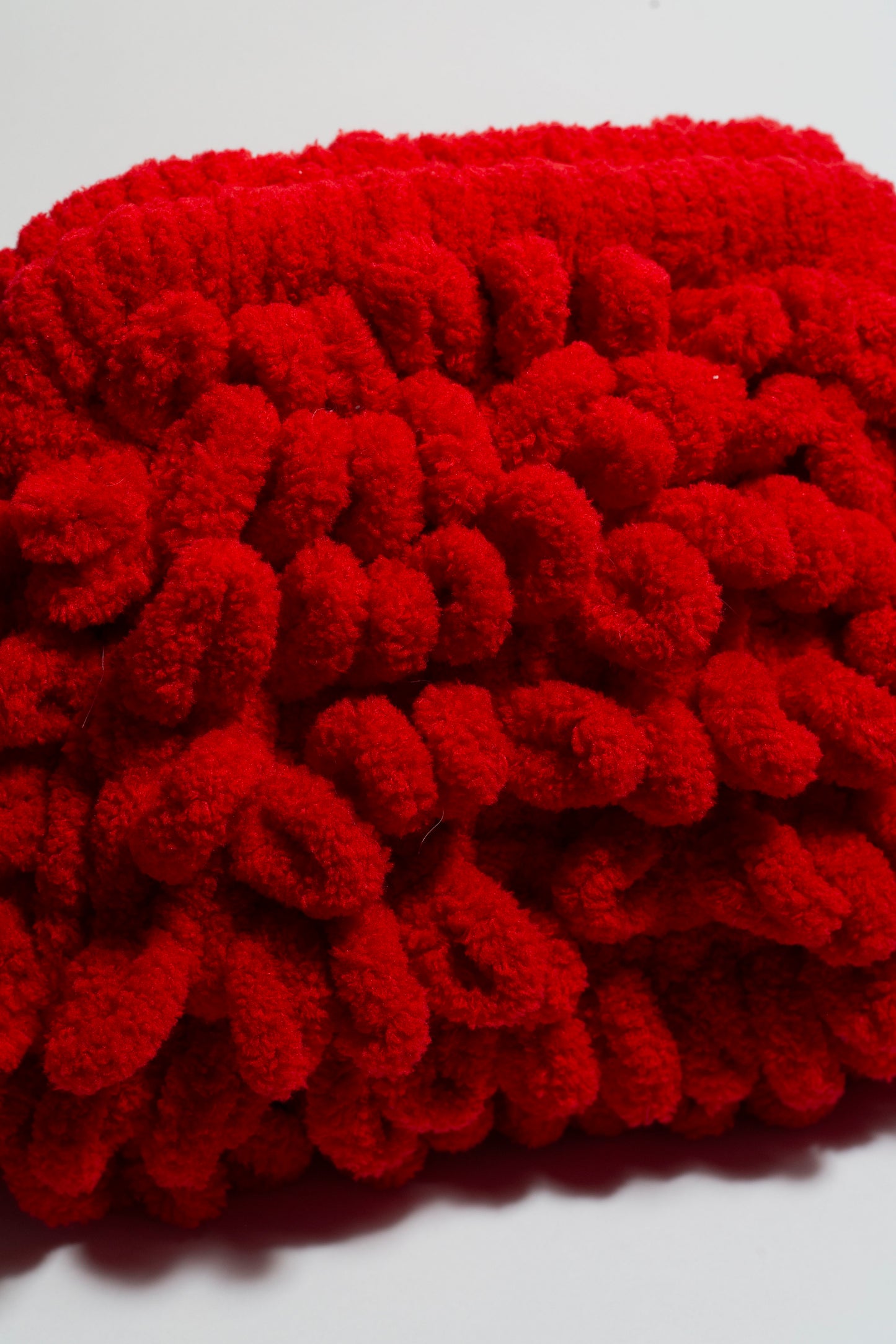 Crimson Red Puffy Bag