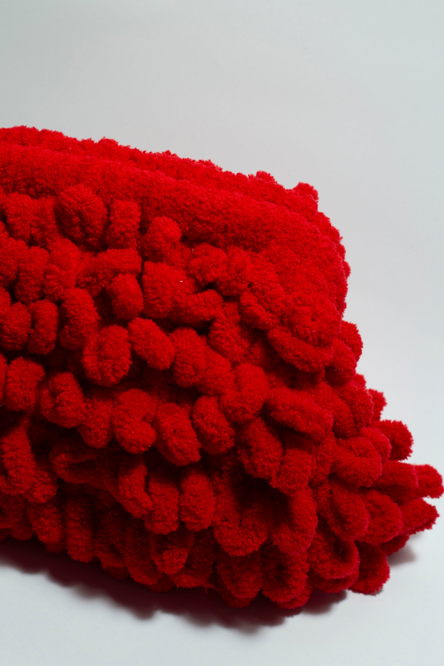 Crimson Red Puffy Bag