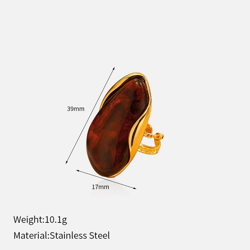 Sculptural Stone Ring