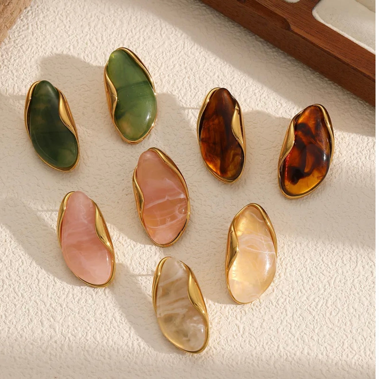 Marble Drop Earring