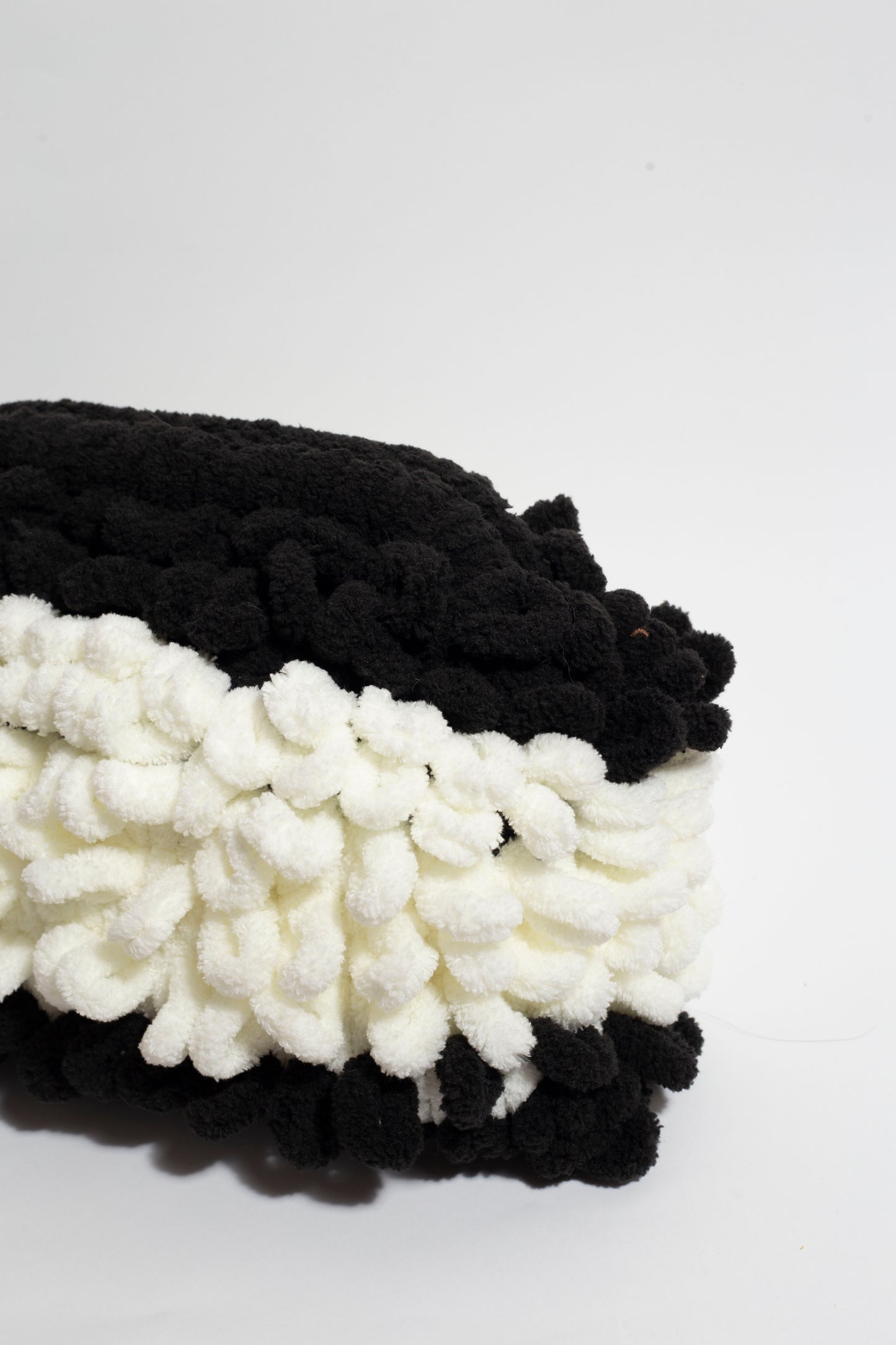 Black & Off-White Puffy Bag