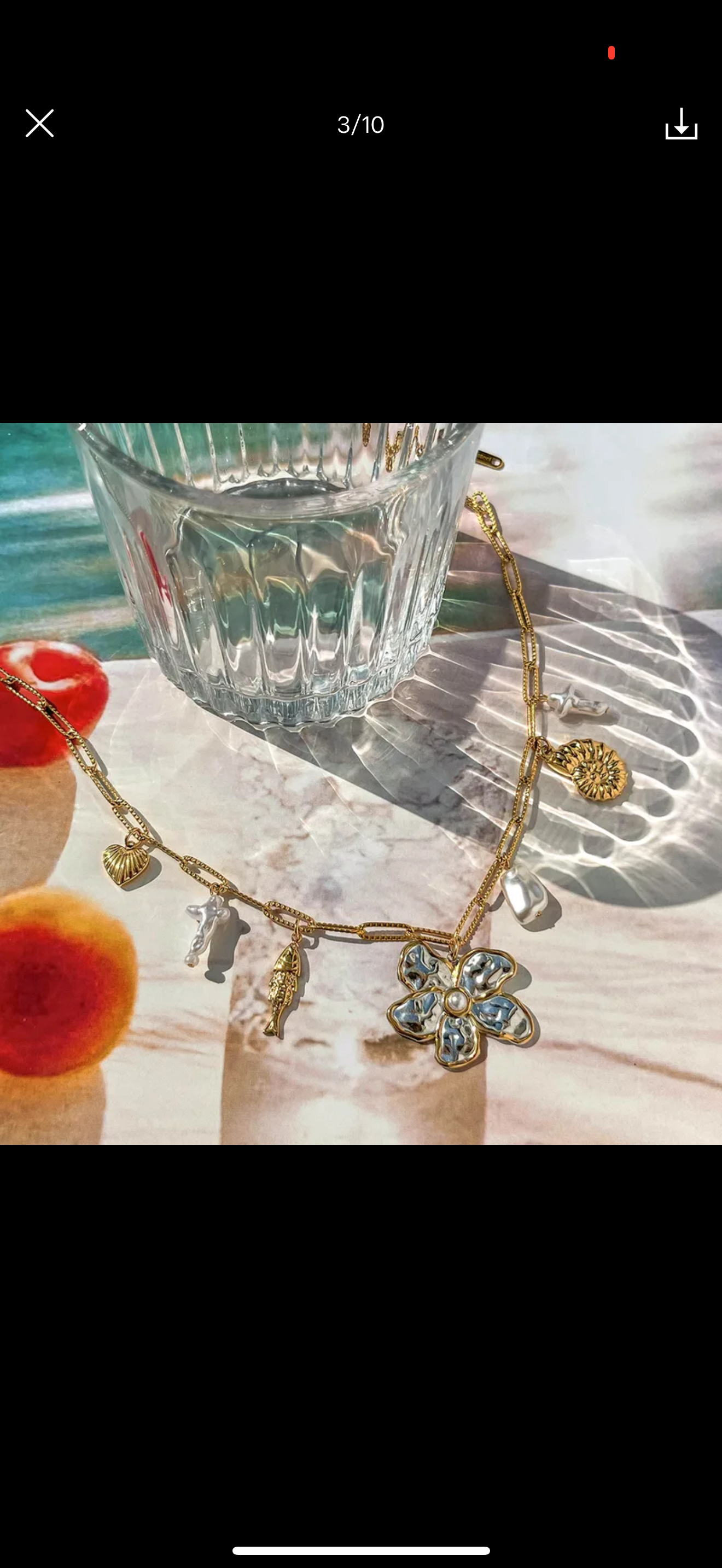 Flower Charm Necklace