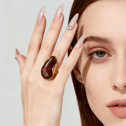 Sculptural Stone Ring