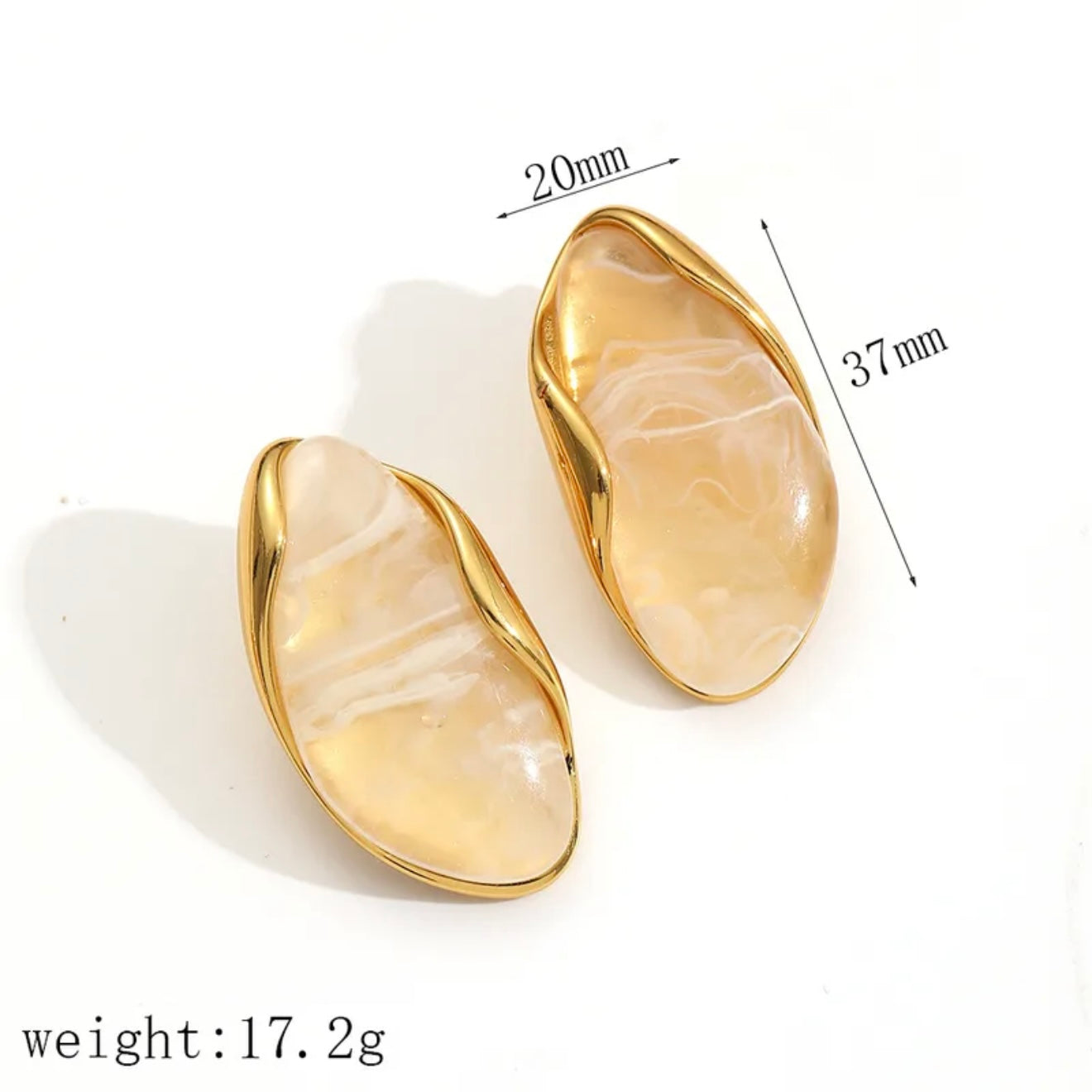 Marble Drop Earring