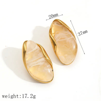 Marble Drop Earring
