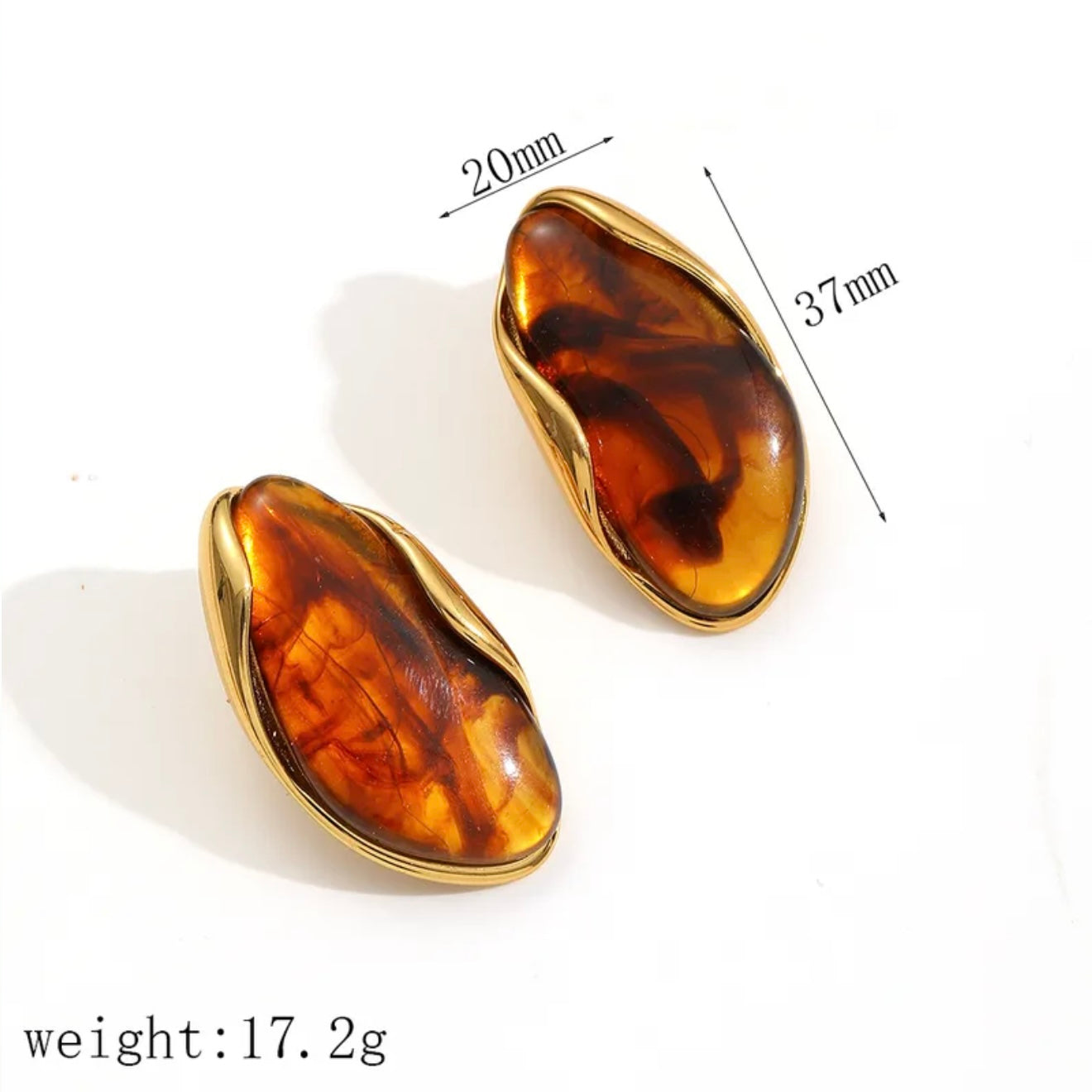 Marble Drop Earring