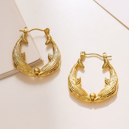 Golden Laurel Hoops ✨