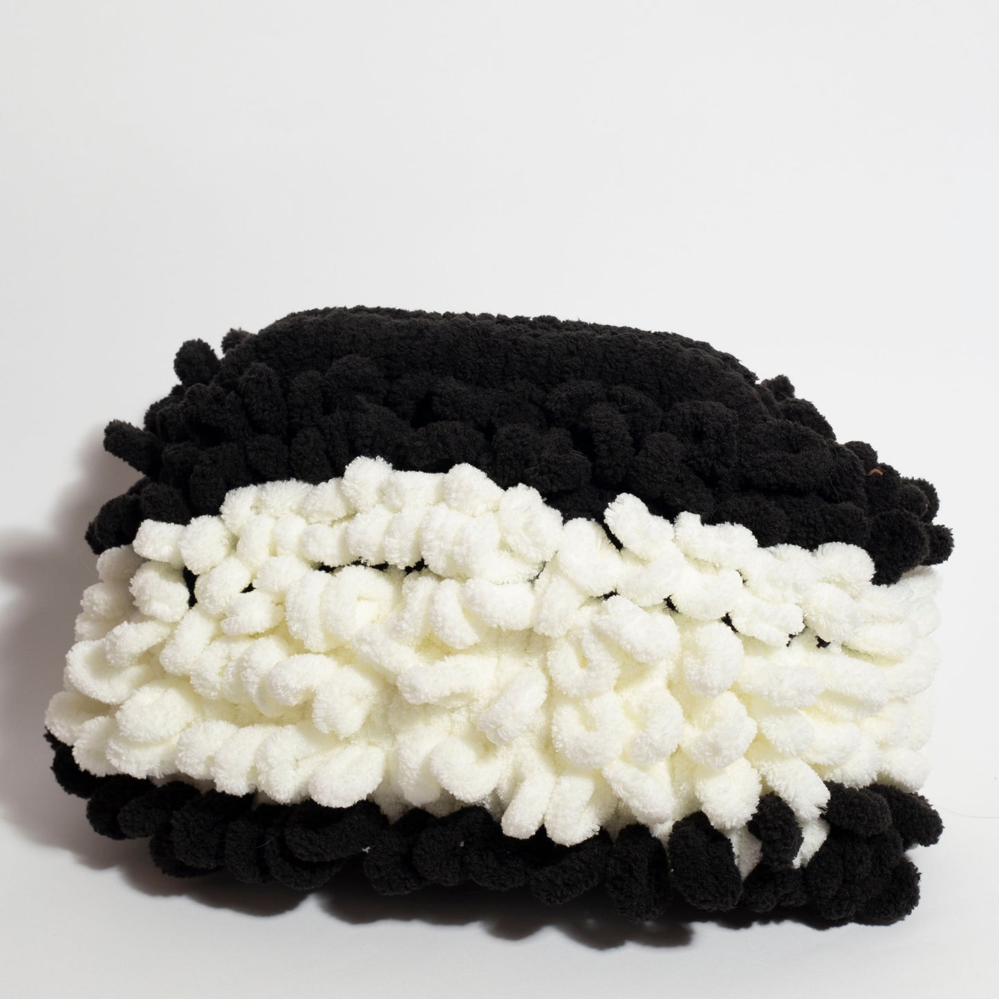 Black & Off-White Puffy Bag