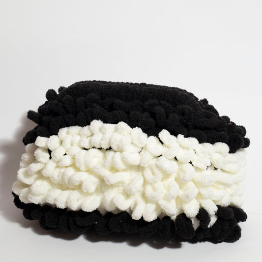 Black & Off-White Puffy Bag