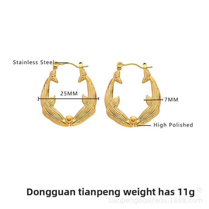 Golden Laurel Hoops ✨