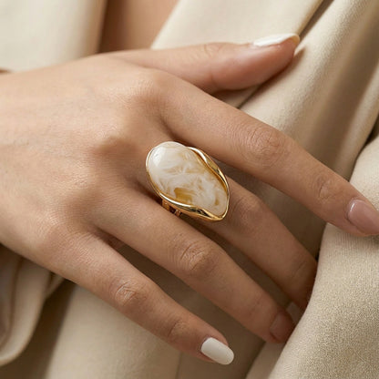 Sculptural Stone Ring