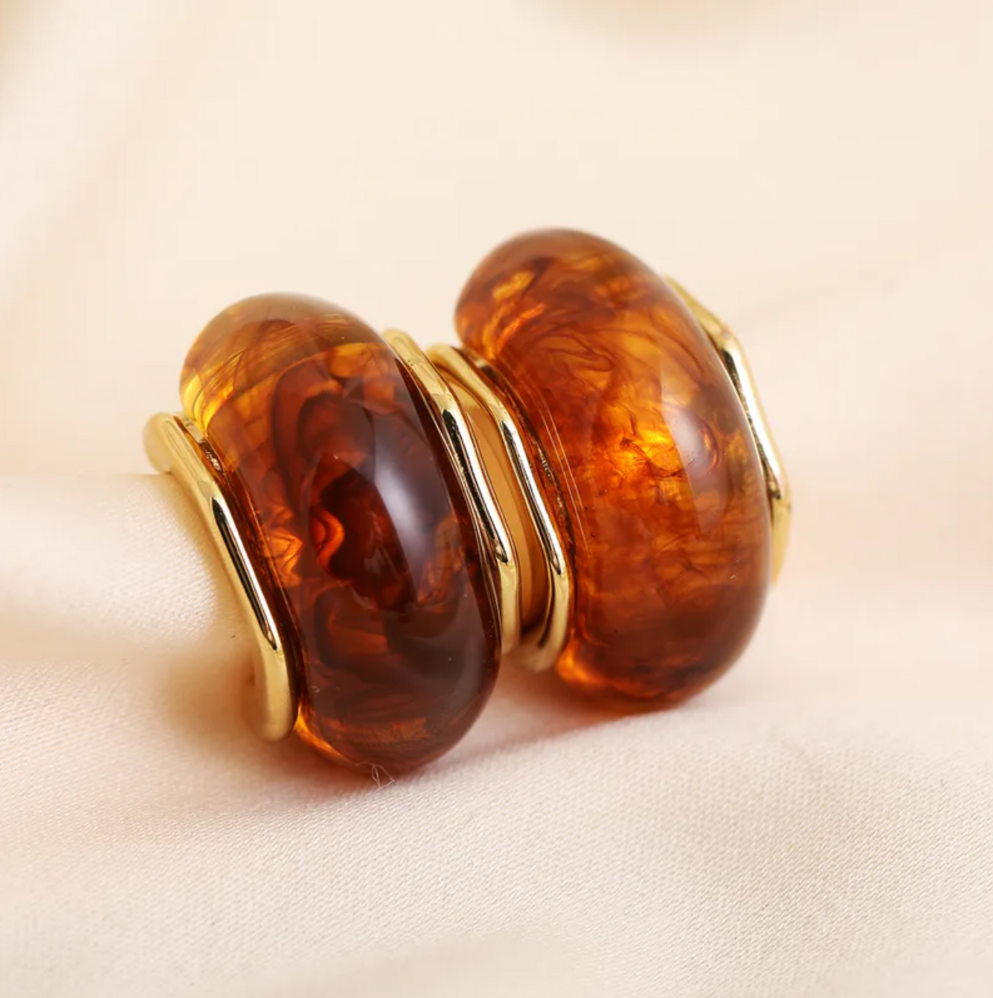 Tiger Eye Hoop Earring