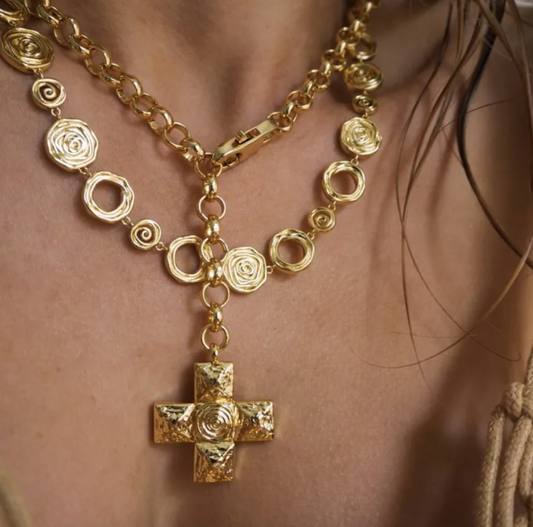 18k gold-plated stainless steel