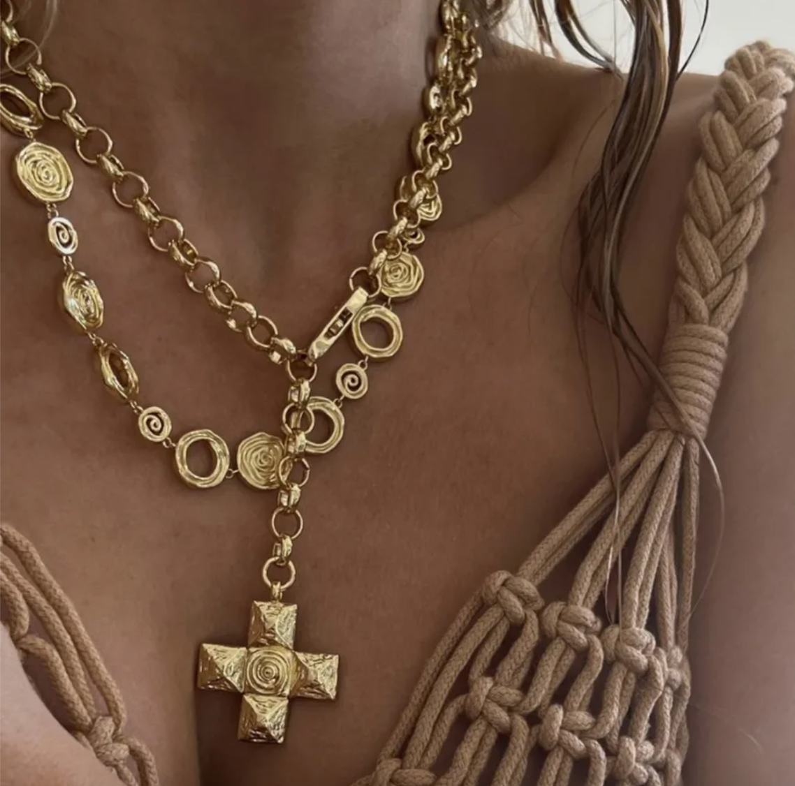 18k gold-plated stainless steel