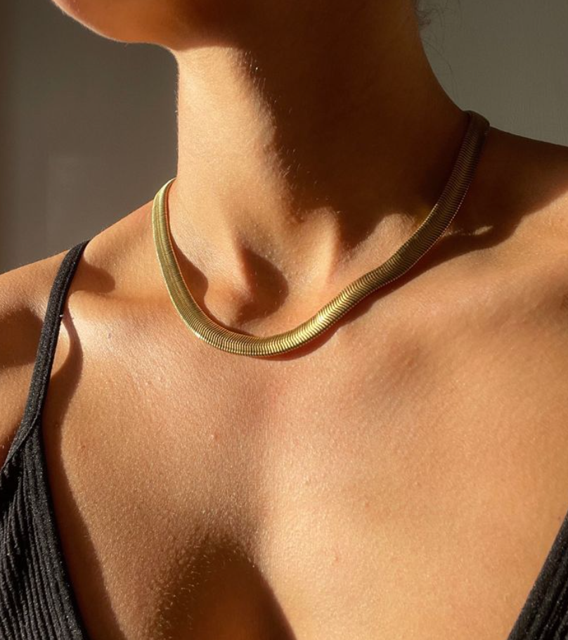 Herringbone Snake Chain Necklace