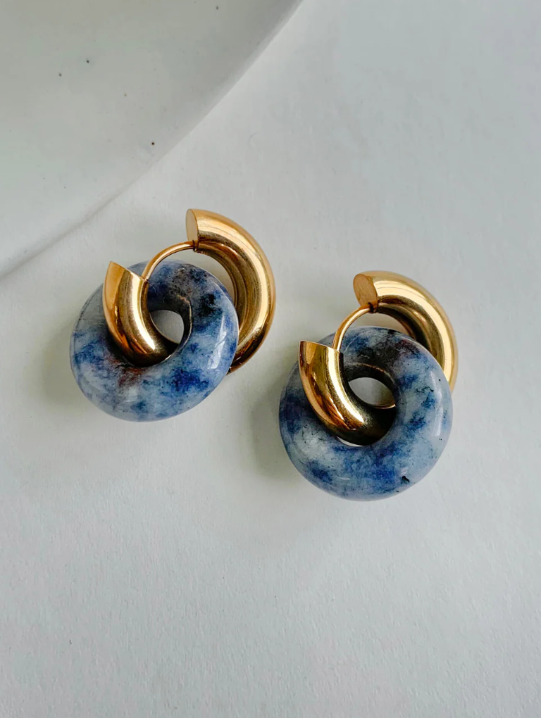 Bluemoon Stone Earring