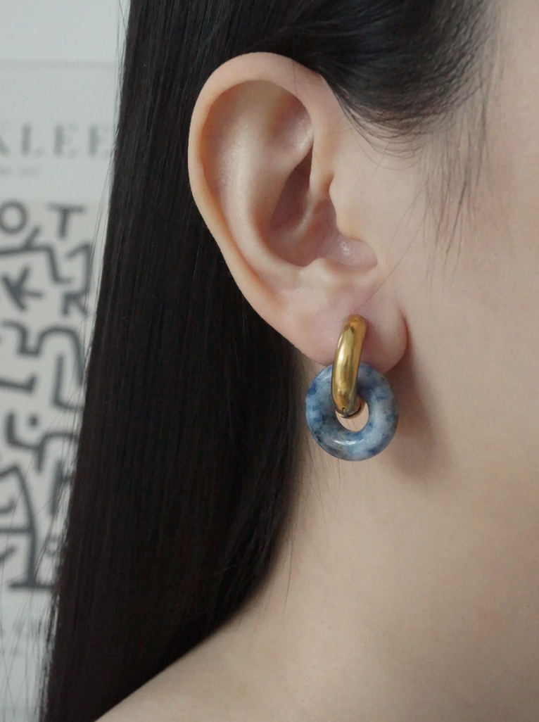 Bluemoon Stone Earring