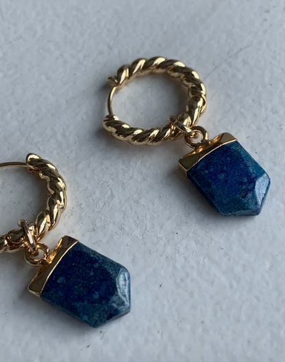 Blue Stone Earring