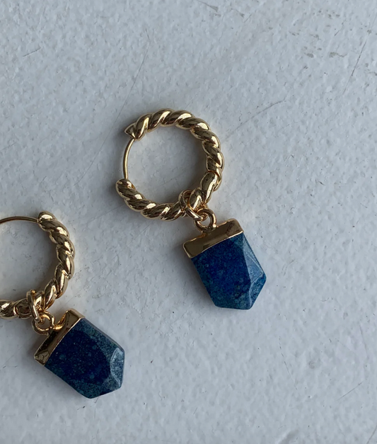 Blue Stone Earring