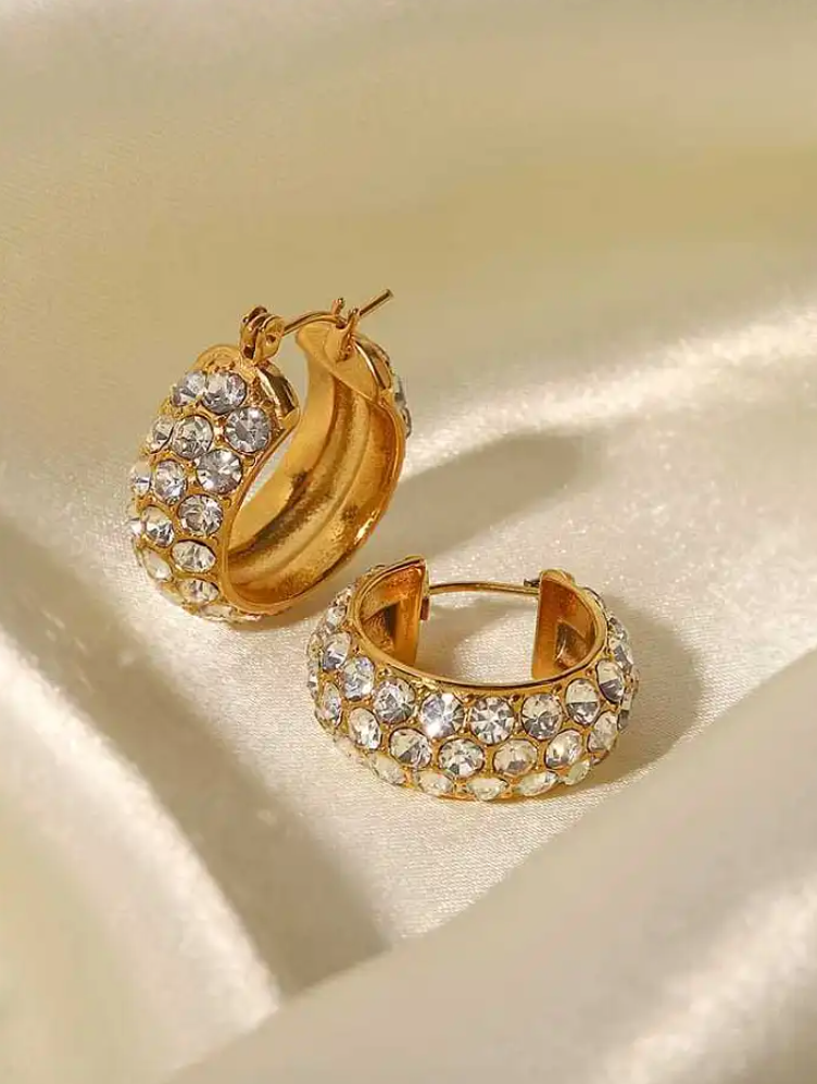 Diamond Thick Earring