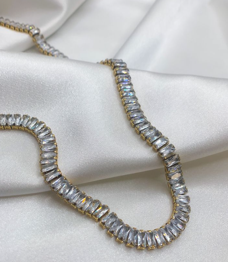 Swarovski Crystal Baguette Necklace