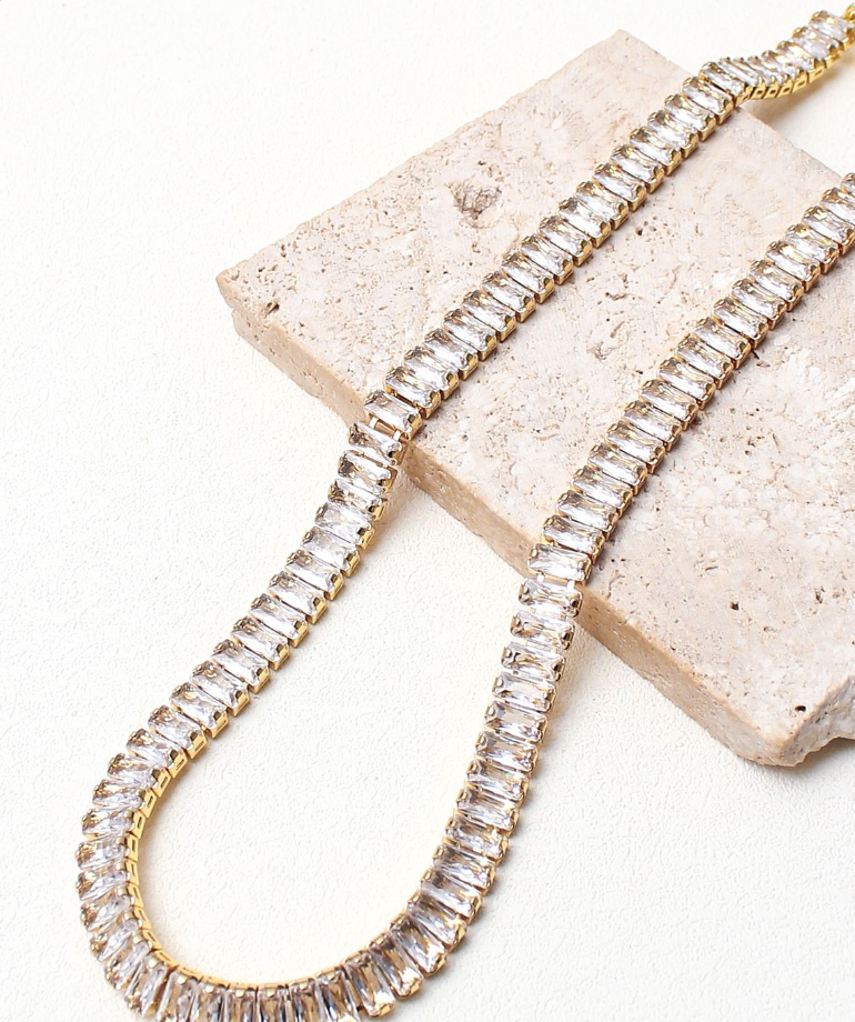 Swarovski Crystal Baguette Necklace