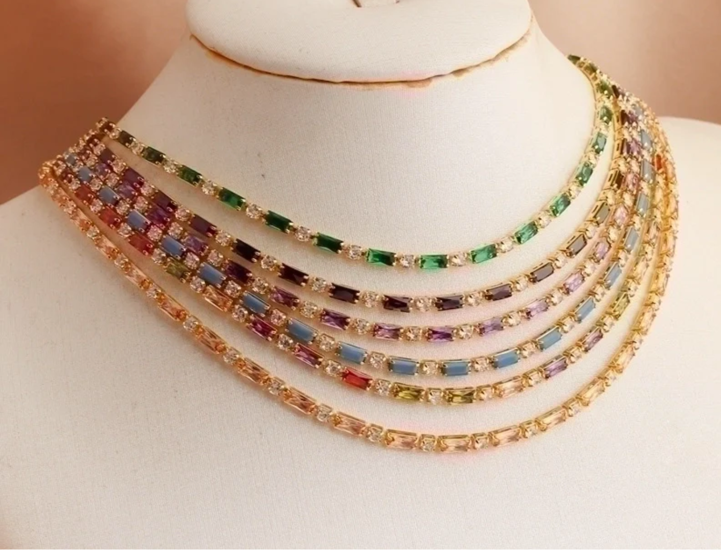 Colourful Crystal Adjustable Necklace