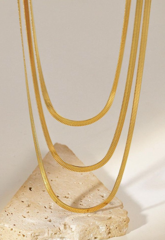 Triple Snake Chain Necklace