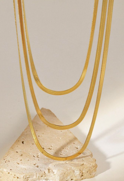 Triple Snake Chain Necklace