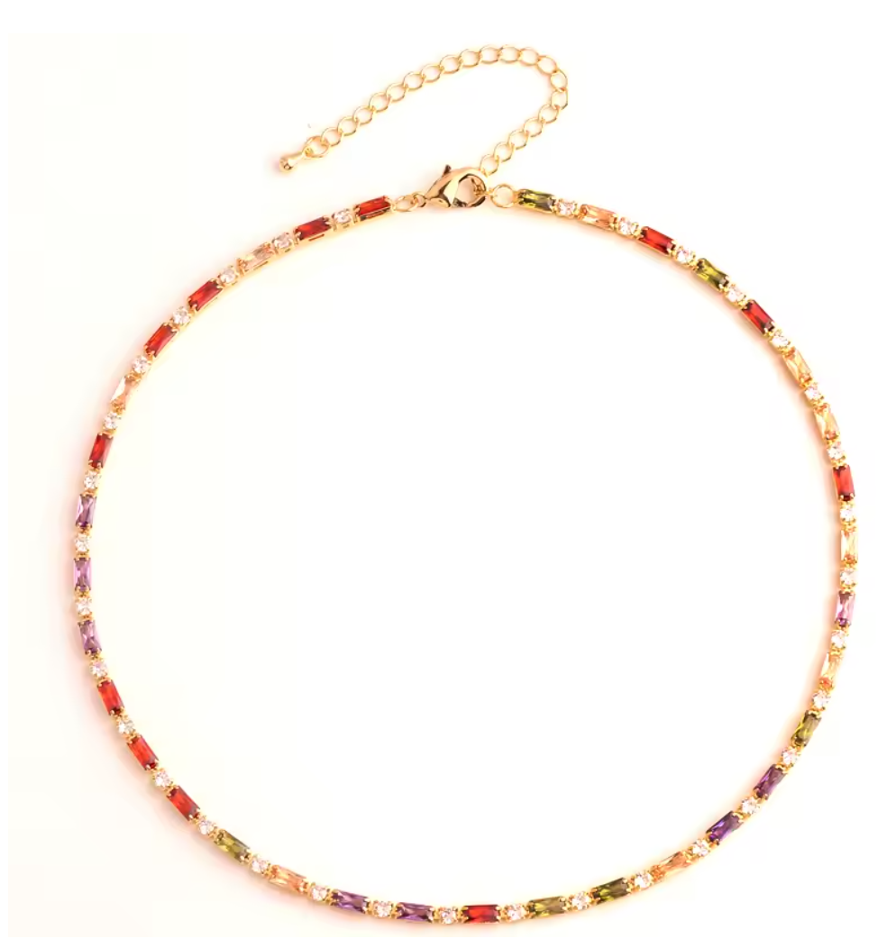 Colourful Crystal Adjustable Necklace