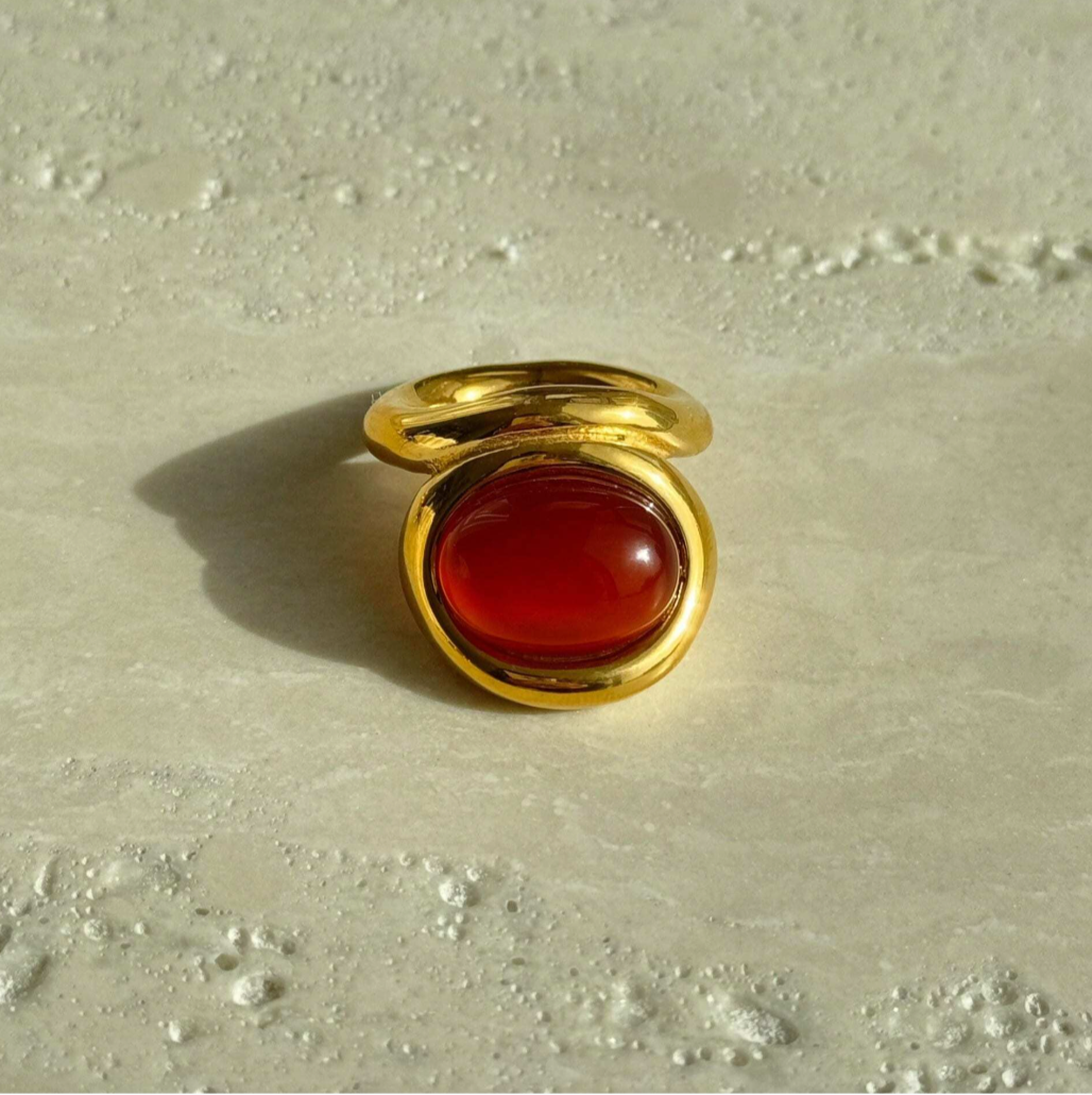 Oversize Red Stone Ring