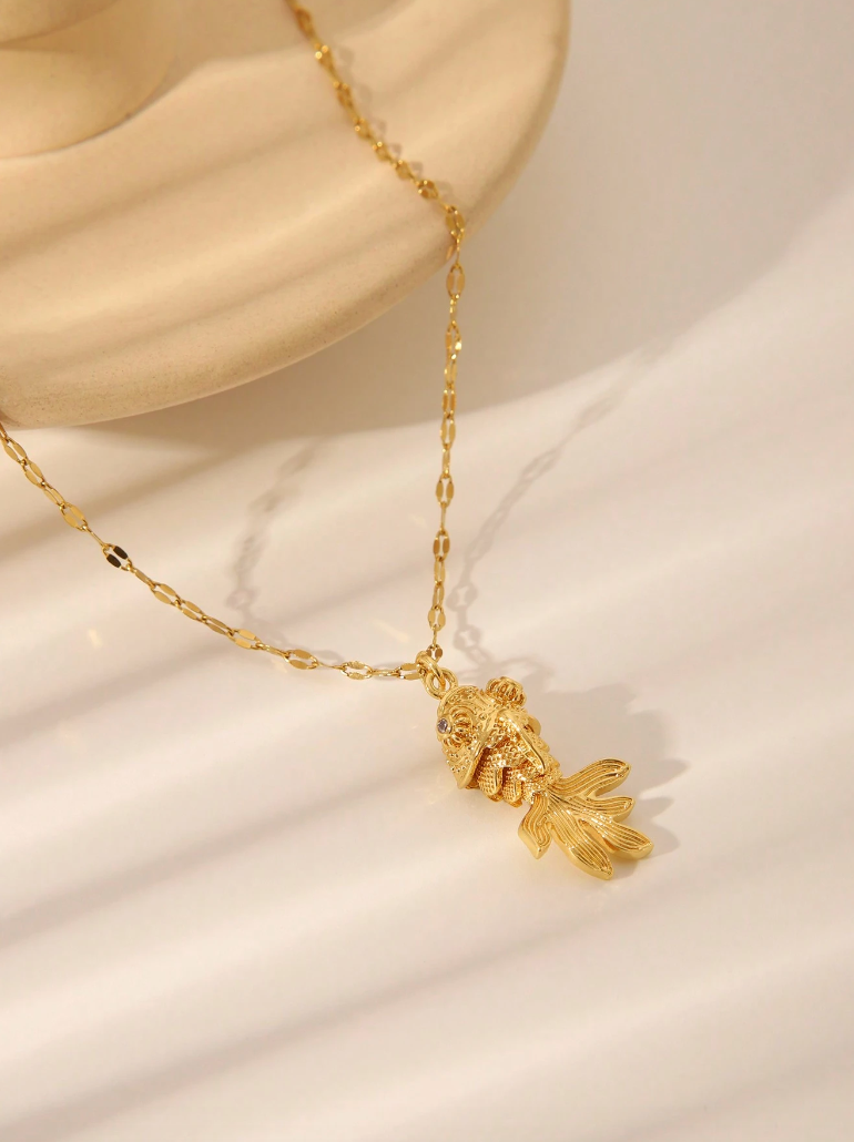 Gold Fish Necklace