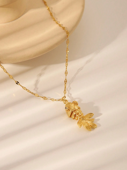 Gold Fish Necklace