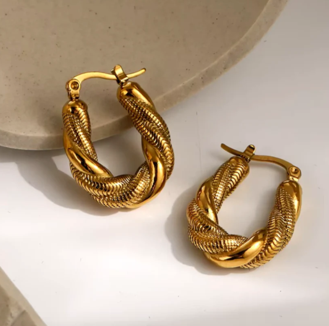 Rope Spiral Earring