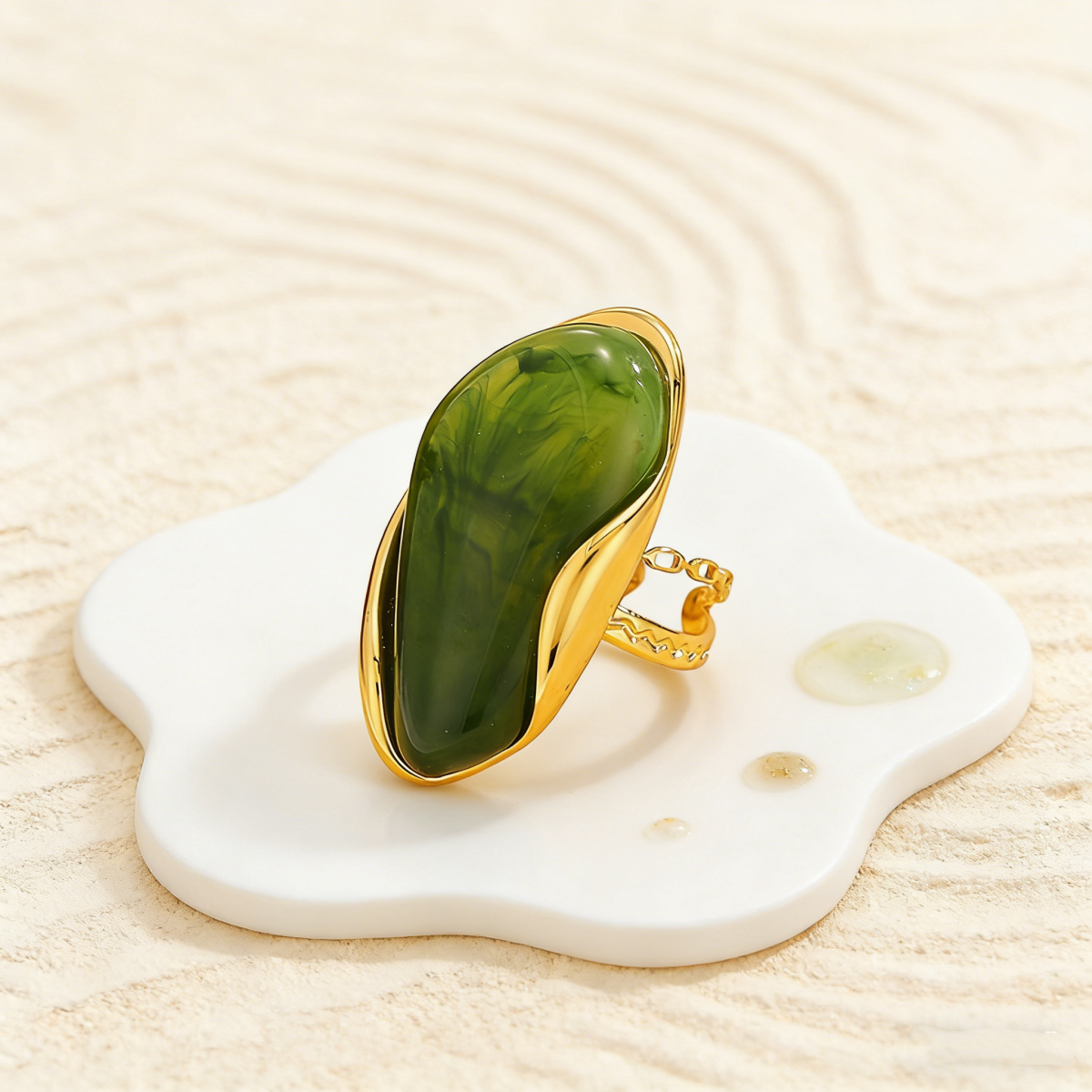 Sculptural Stone Ring
